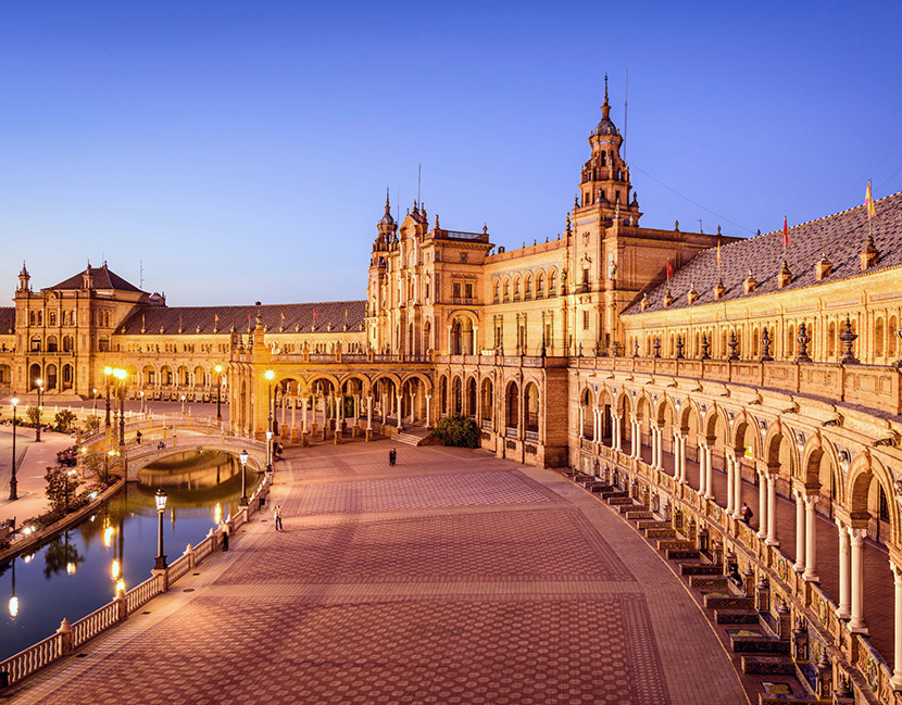 Historic Spanish architecture with sunlit walls